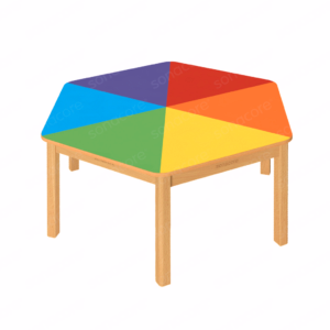 Multipurpose Table - Hexagon 120x106cm - Crayons Range