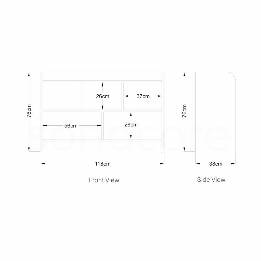 5 Compartment Storage Unit - Bav Beech - Image 2
