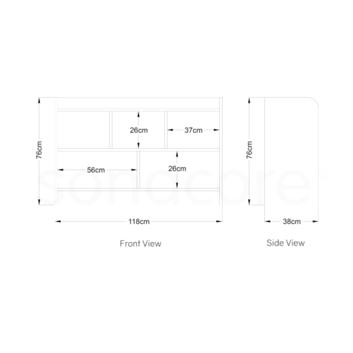 5 Compartment Storage Unit - Colour Burst - Image 2