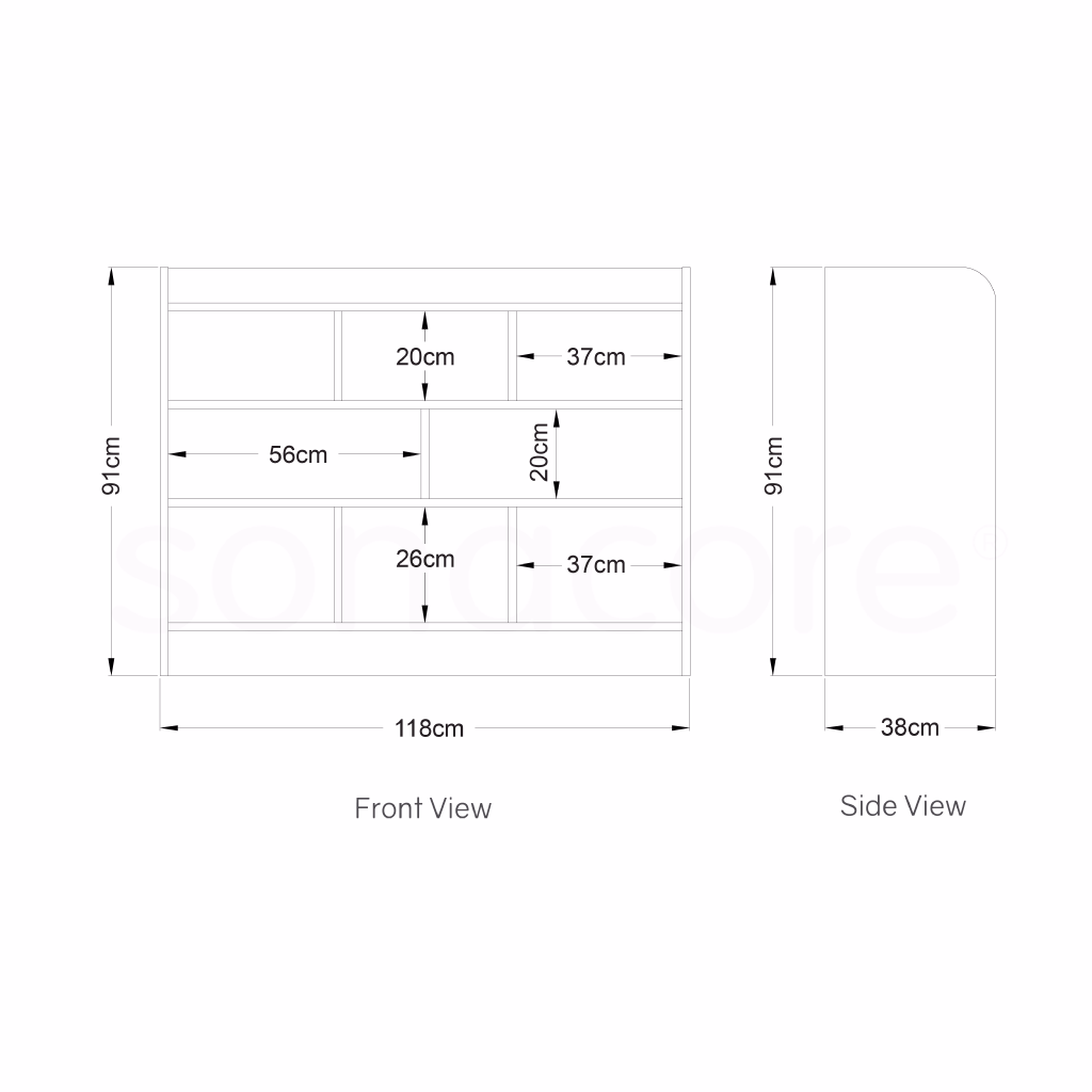8 Compartment Storage Unit - Colour Burst - Image 2
