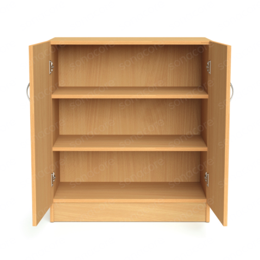 Cabinet Low Height - 3 Shelf with Shutter - Bav Beech - Image 3