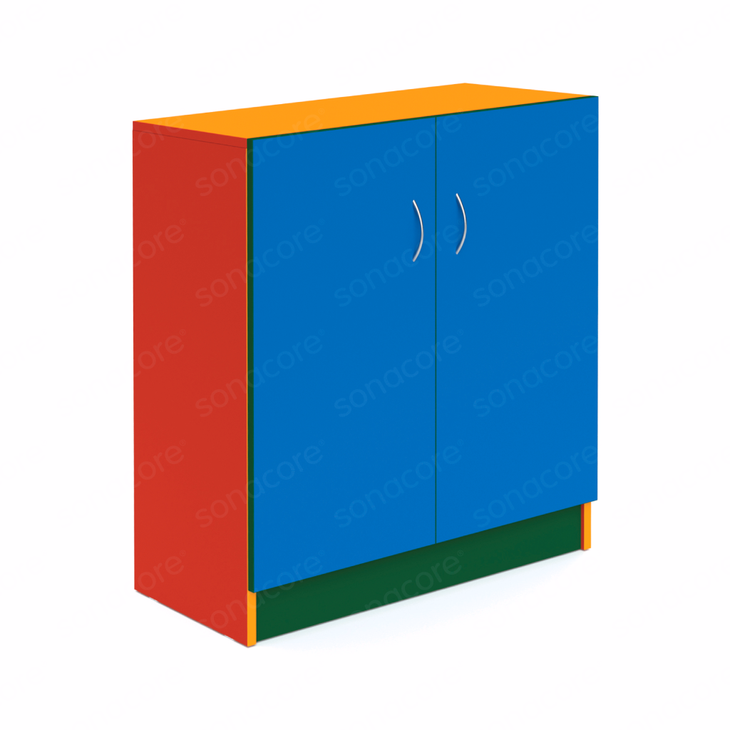 Cabinet Low Height - 3 Shelf with Shutter - Colour Burst
