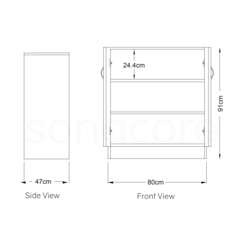 Cabinet Low Height - 3 Shelf with Shutter - Colour Burst - Image 3