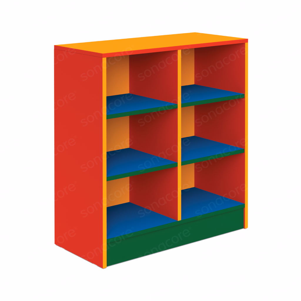 Cabinet Low Height - 3x2 Shelf - Colour Burst