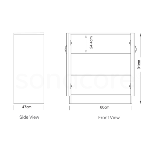Cabinet Low Height - 3x2 Shelf with Shutter - Colour Burst - Image 3