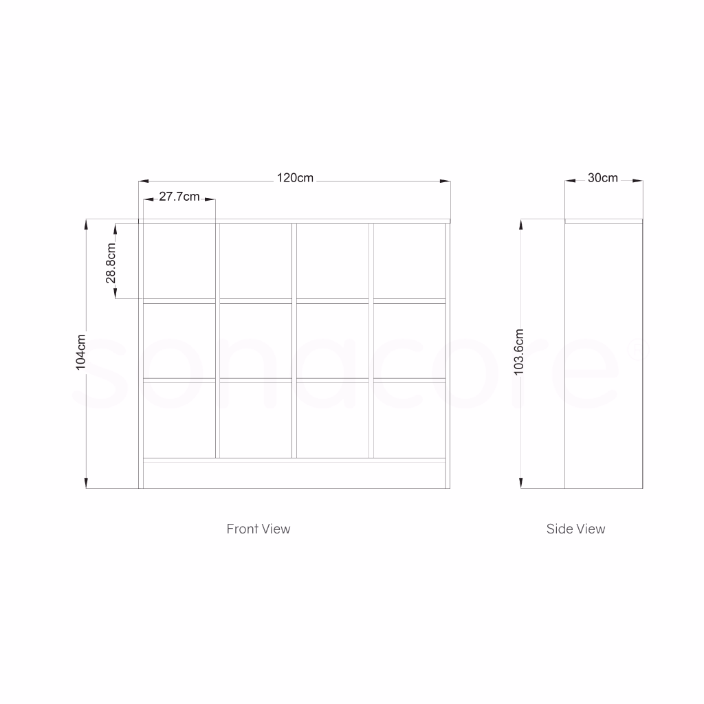 Value Cubby Unit 3x4 - Bav Beech - Bav Beech - Image 2