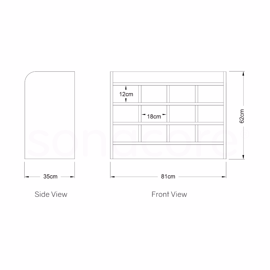 Shoe Rack 3x4 - Pre School - Bav Beech - Image 2