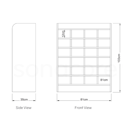 Shoe Rack 6x4 - Pre School - Bav Beech - Image 2
