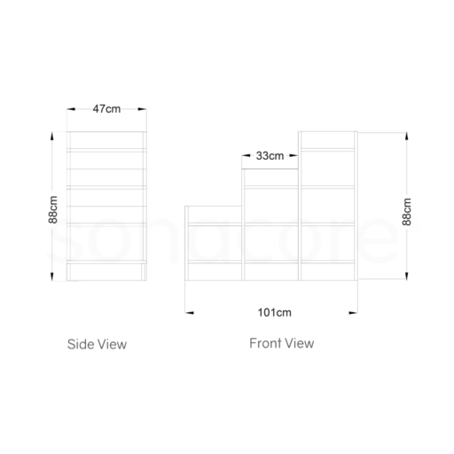 Storage Unit - 3 Steps - L - Colour Burst - Image 2