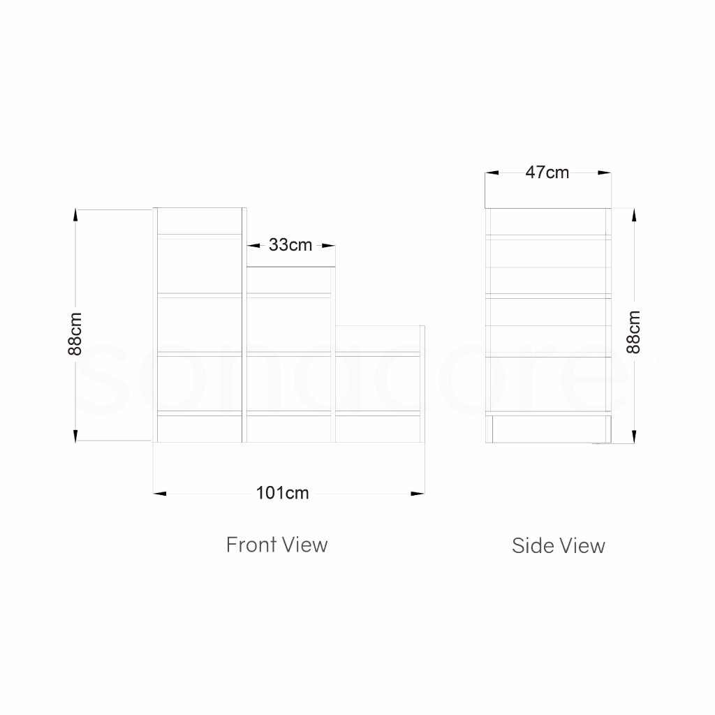 Storage Unit - 3 Steps - R - Bav Beech - Image 2