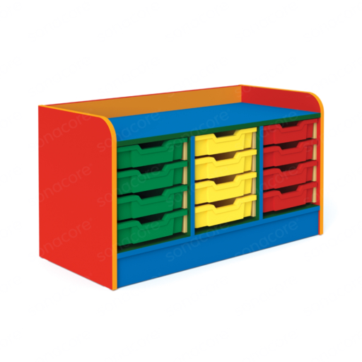 Tray Unit - 4x3 - Colour Burst - with 12 F1 Gratnells Trays