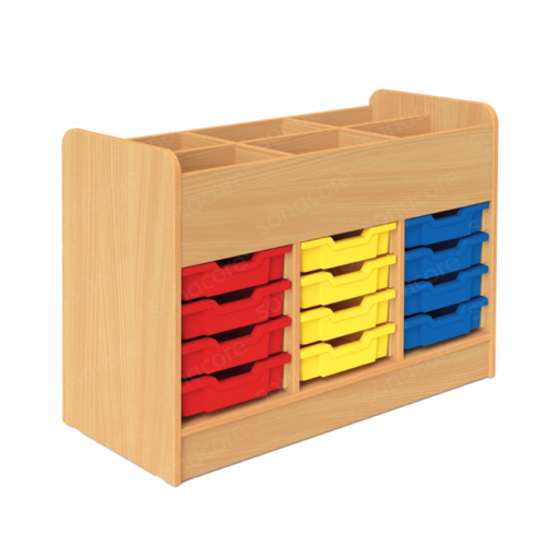 Tray Unit - 4x3 with Top Storage - with 12 F1 Gratnells Trays