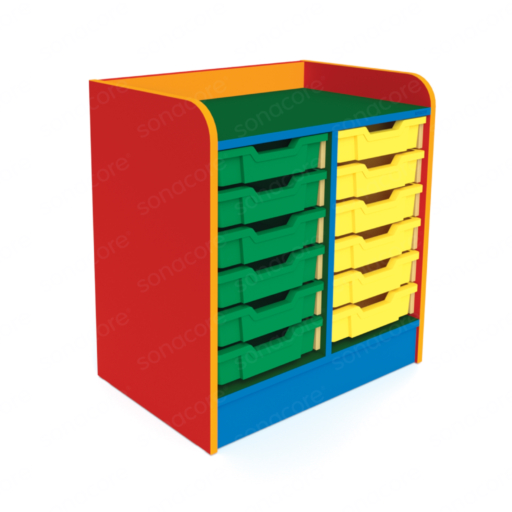 Tray Unit - 6x2 - Colour Burst - with 12 F1 Gratnells Trays