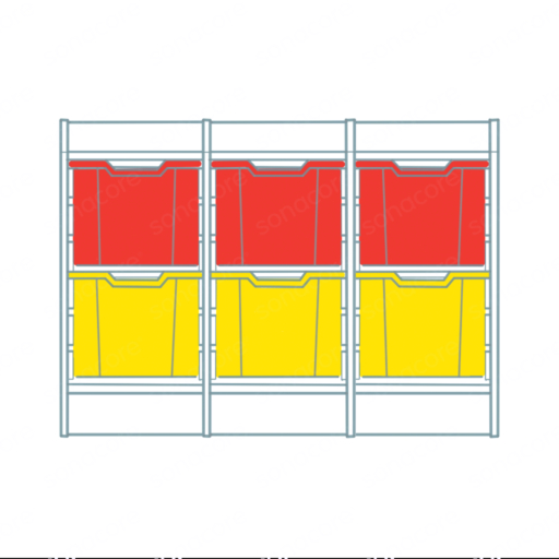 Tray Unit - 6x3 - Colour Burst - with 18 F1 Gratnells Trays - Image 2