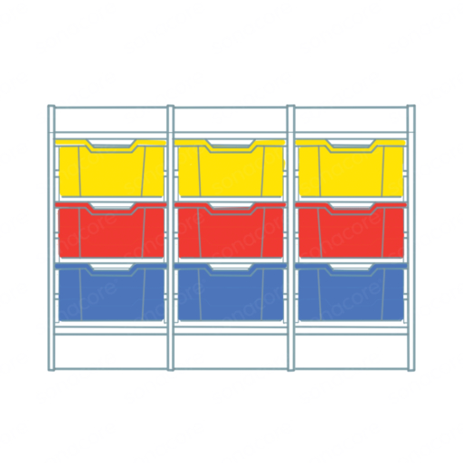 Tray Unit - 6x3 - Colour Burst - with 18 F1 Gratnells Trays - Image 4