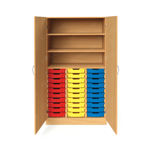 Tray Unit - Half & Half with Full Shutter- 10x3 - with 30 F1 Gratnells Trays