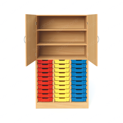 Tray Unit - Half & Half with Top Shutter- 10x3 - with 30 F1 Gratnells Trays - Image 2