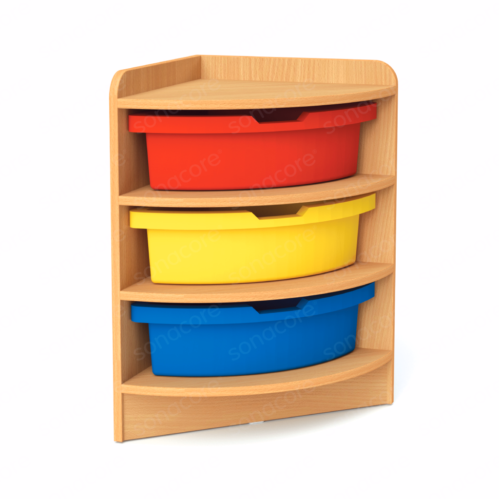 Tray Unit - Quadrant - 3 Level - with 3 Q2 Gratnells Trays