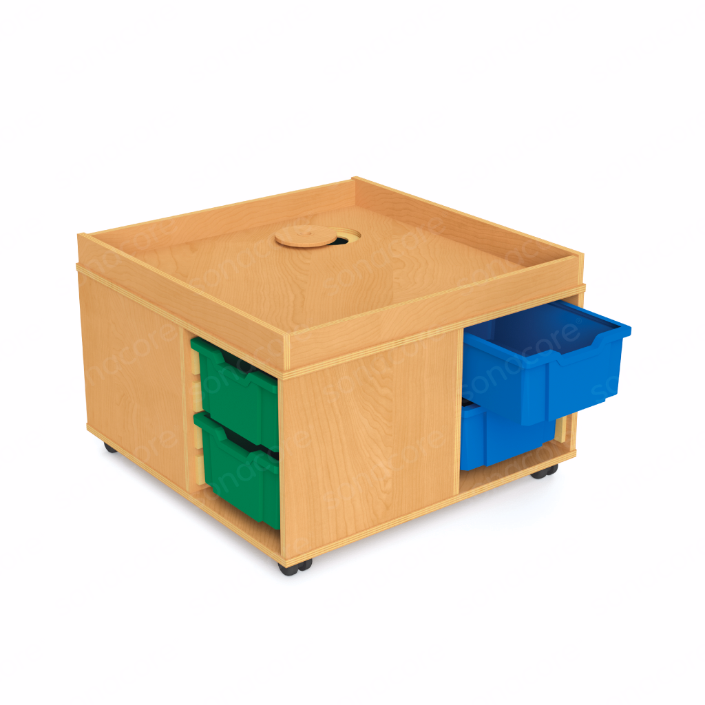 Construction Play Table - 4 Level - with 8 F2 Trays