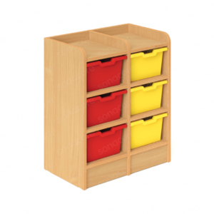 Cubby Tray Unit - 3x2 - with 6 Gratnells J2 Deep Trays