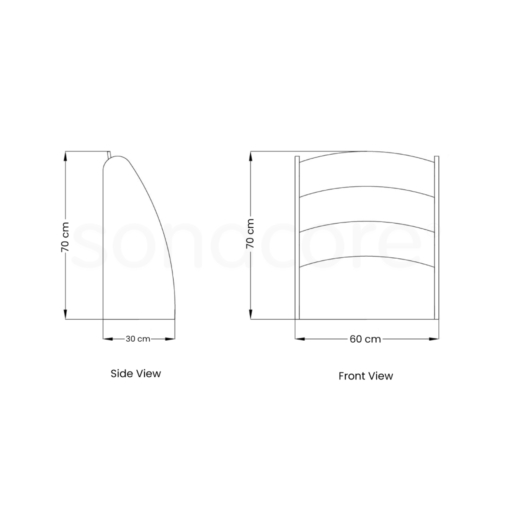 Book Display Shelf - Junior - Bav Beech Finish - Image 2