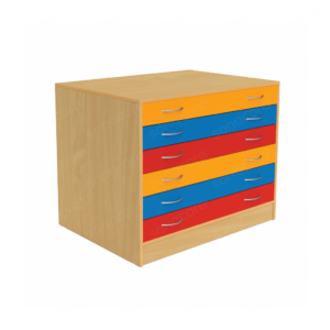 Art Sheet Storage with Drawers for A1 & B1 Sheets - Colour Burst